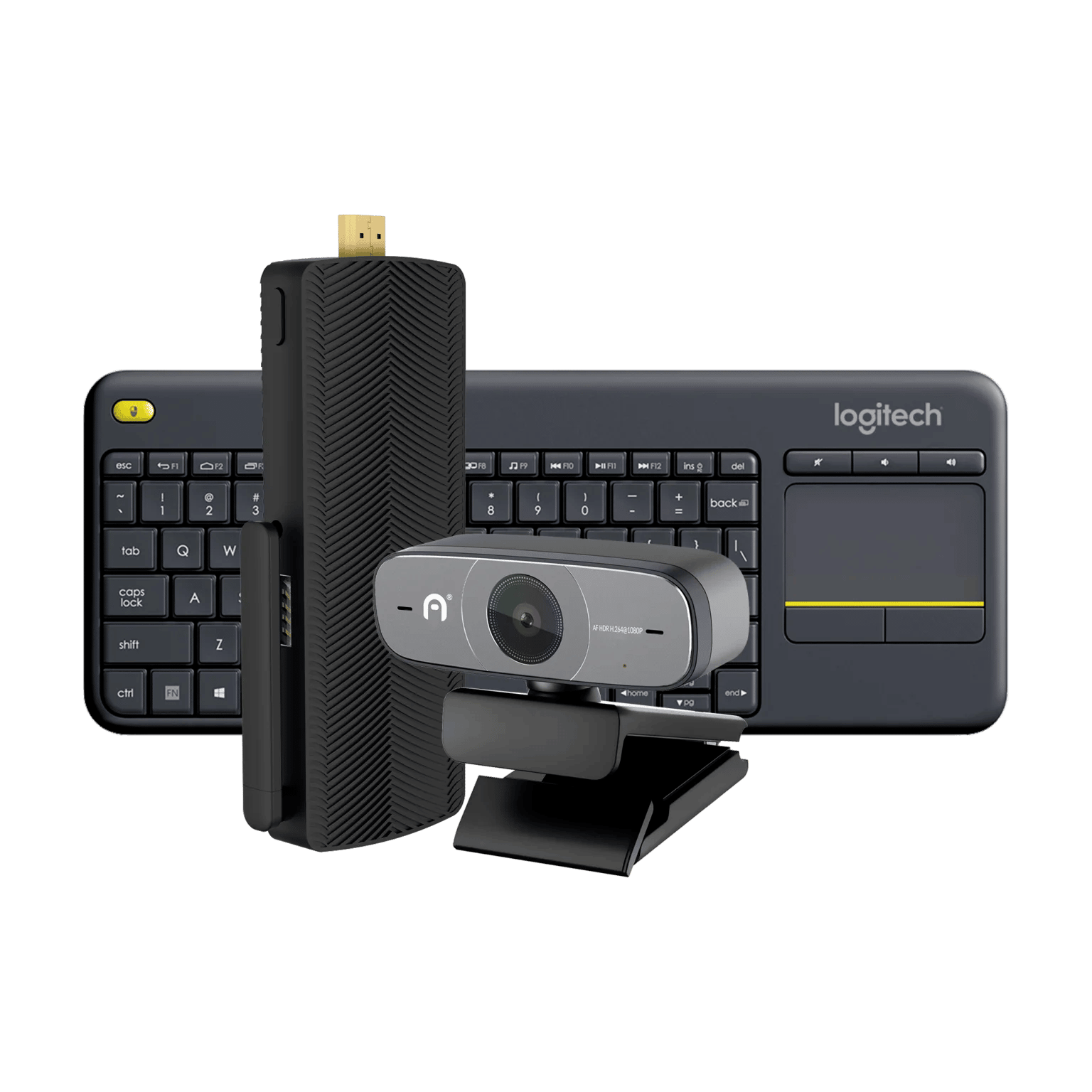Access4 Mini PC Stick + Logitech Keyboard + Camera image